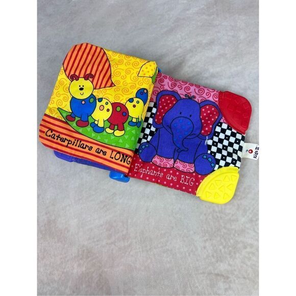 Vintage Kids II Stuffed Plush Book Colorful Crinkle Toy - Picture 4 of 7